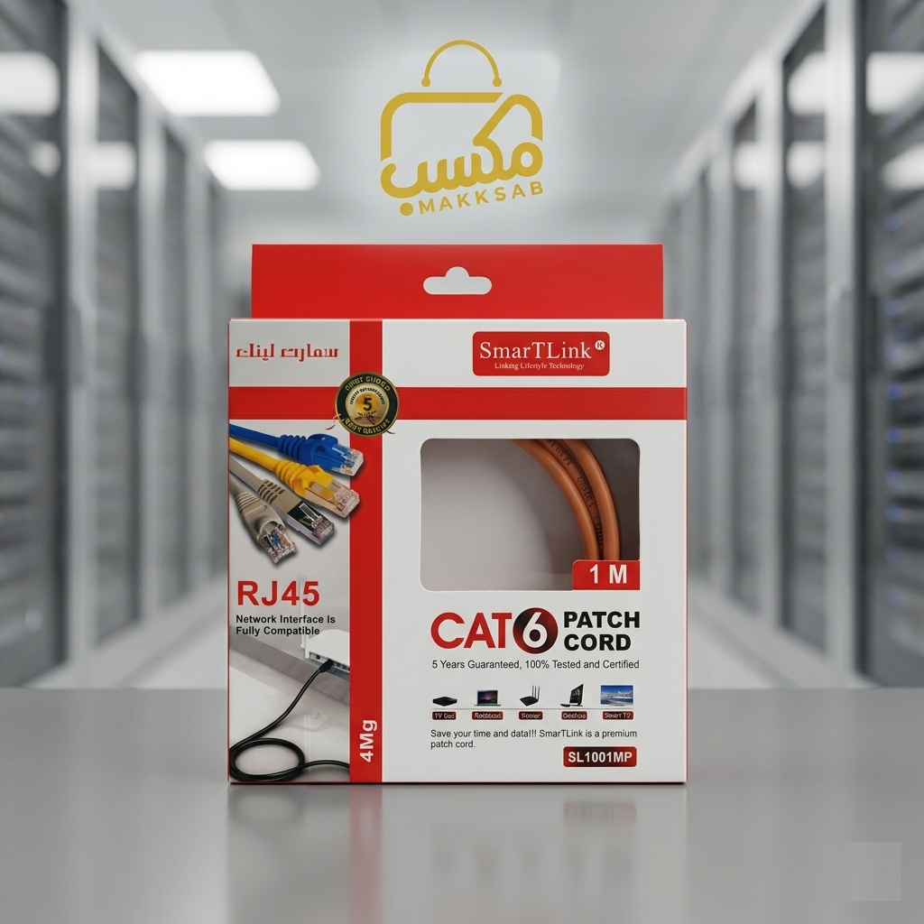 كابل شبكة CAT6 RJ45 بطول 1 متر – SmarTLink  SL1101MP