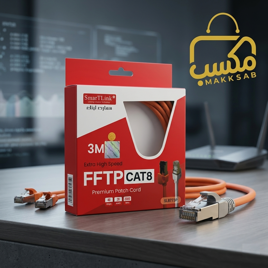 كيبل شبكة Cat 8 بطول 3 متر Smartlink SL8773P