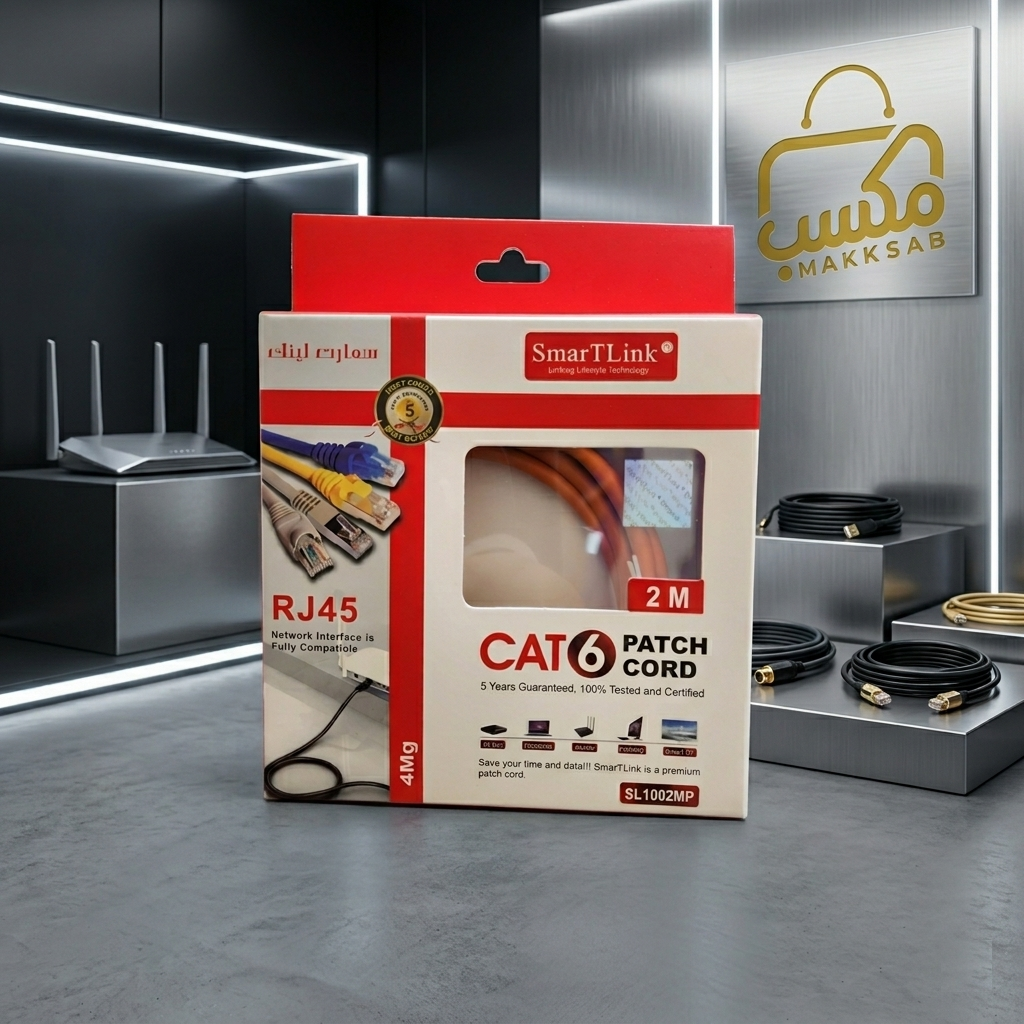 كابل شبكة CAT6 RJ45 بطول 2 متر – SmarTLink  SL1102MP